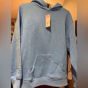 New Oversized Blue Coastal Surf Hoodie
